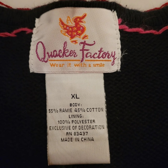 Quacker Factory Light Up Christmas Tree Sweater sz XL - Picture 5 of 12